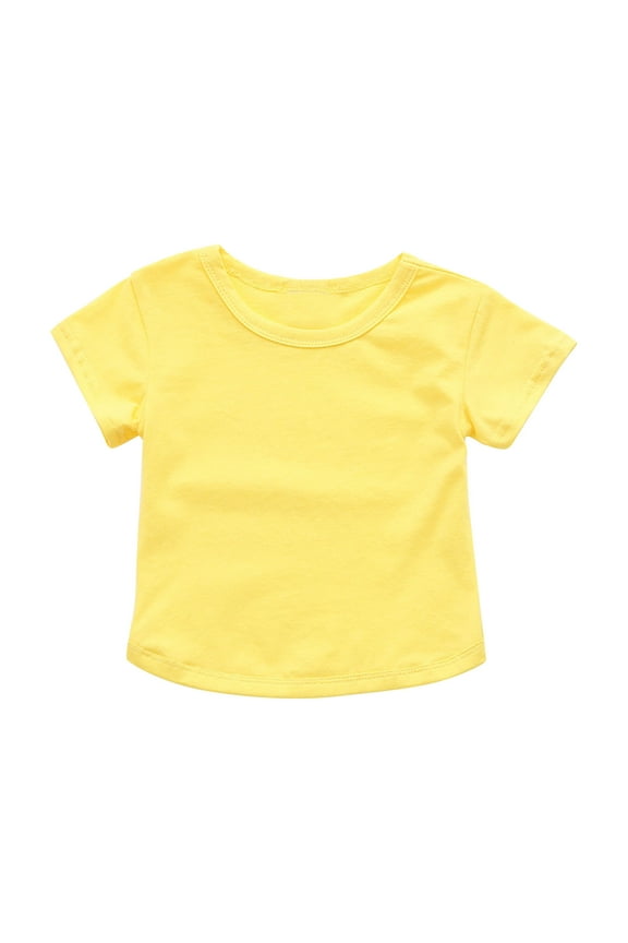 Gender Neutral Baby Clothes Summer Tops for Boys Toddler Girls Short Sleeve Basic T Shirts