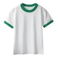 thumbnail image 1 of AherBiu Gender Neutral Kids Clothes Summer Tops for Boys Girls Crewneck Short Sleeve Basic Comfy Top Tees Tshirt, 1 of 7