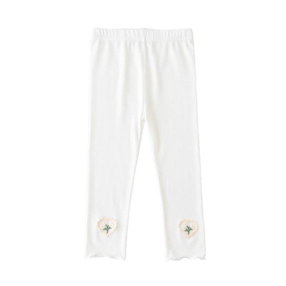 AherBiu Girls Capri Leggings Lightweight Slim Fitted Stretch Elastic High Waisted Bottoms Capris Pants(14-15Years,White)