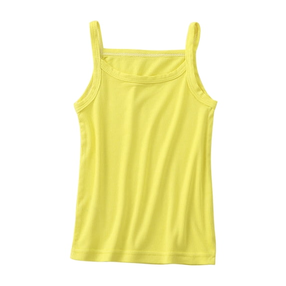 AherBiu Girls Clothes Cotton Comfy Tank Tops Sleeveless Undershirts Summer Top Tee Shirts Spaghetti Strap