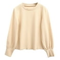 thumbnail image 1 of AherBiu Girls Sweatshirt Crewneck Long Sleeve Kids Pullover Fall Loose Fitted Casual Toddler Tops, 1 of 3