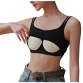 thumbnail image 1 of AherBiu Going out Tops for Women Crop Tank Tops Double Spaghetti Strap Slim Fitted Yoga Tops Built in Bra, 1 of 7