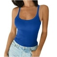 thumbnail image 1 of AherBiu Going out Tops for Women Plus Size Slim Fitted Camisole Tops Scoop Neck Stretch Sleeveless Summer Shirts, 1 of 6