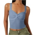 thumbnail image 1 of AherBiu Going out Tops for Women Ribble Knitted Tank Tops Sleeveless Low Cut V Neck Basic Layer Shirts, 1 of 5