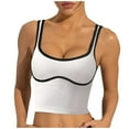 thumbnail image 1 of AherBiu Going out Tops for Women Summer Tank Tops U Neck Low Cut Stretch Sleeveless Workout Tops Cropped Cami Shirts, 1 of 4