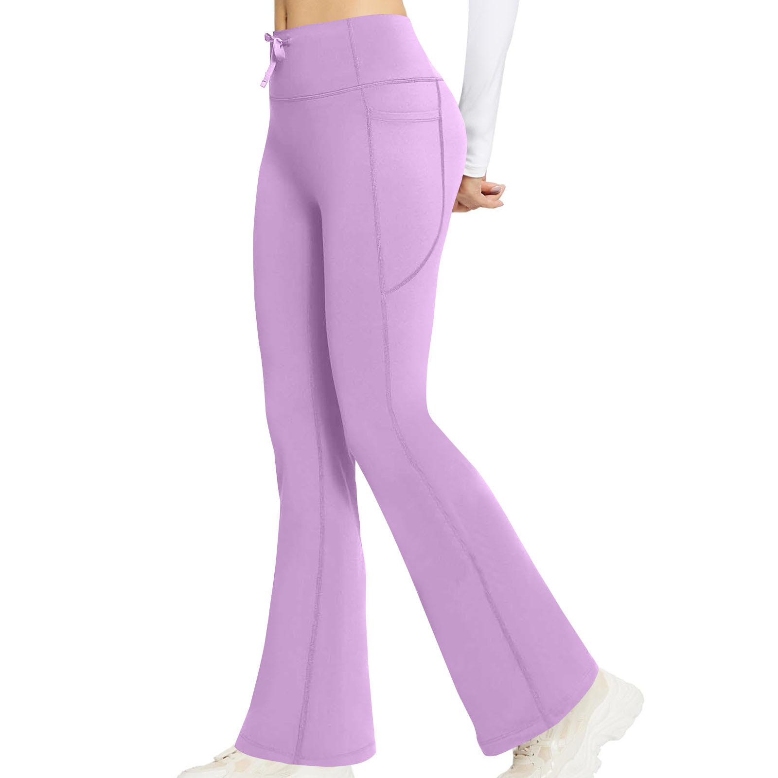AherBiu High Waisted Yoga Pants for Women Workout Pants with Pockets Athletic Gym Leggings Trousers