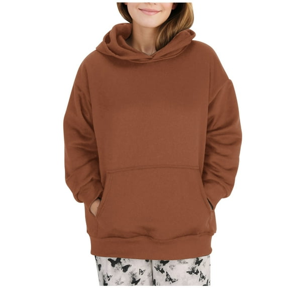 AherBiu Hoodies for Women Oversized Sweatshirt Fleece Lined Lightweight Pullover Activewear Tops with Pockets