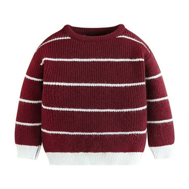 AherBiu Infant Baby Clothes Crewneck Sweater Tops Long Sleeve Cotton Knitted Girls Winter Pullover