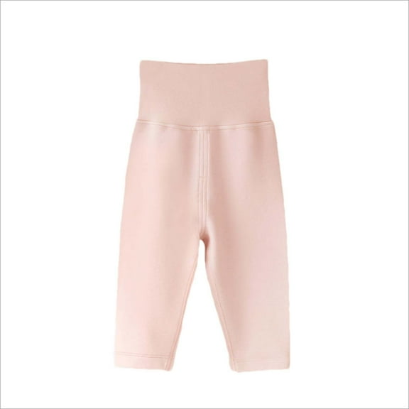 AherBiu Infant Baby Clothes Thermal Warm Pants High Waisted Cotton Comfy Unisex Boys Girls Bottom Pants