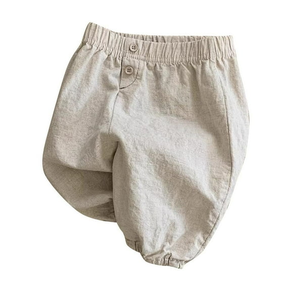 AherBiu Infant Baby Clothes Toddler Unisex Boys Girls Pants Elastic High Waisted Cinch Bottom Trousers