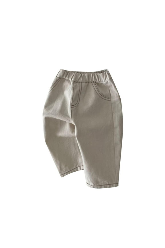 Infant Baby Toddler Boys Clothes Elastic High Waisted Jeans Streetwear Denim Pants Trousers