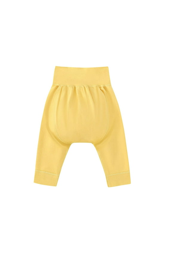 Infant Newborn Baby Clothes Bottom Pants Unisex Boys Girls High Waisted Cotton Comfy Trousers