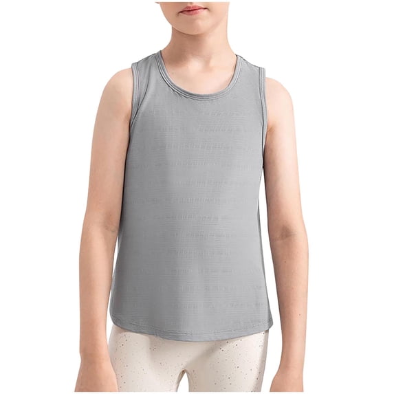 AherBiu Kid Girls Clothes Tank Tops Crewneck Workout Top Tees Sleeveless Camisole Shirts for Teens