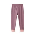 thumbnail image 1 of AherBiu Kid Girls Clothes Teens Pajamas Leggings Ribbed Basic Layer Bottom Legging Pants Sleepwear, 1 of 4