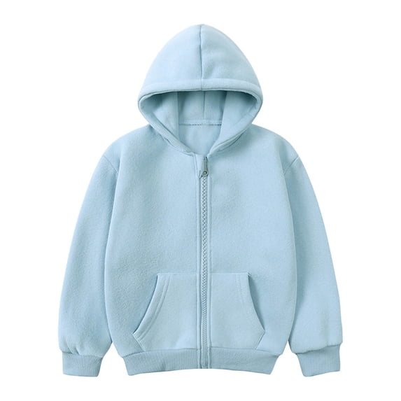 AherBiu Kids Baby Clothes Girls Boys Sweatshirt Zip up Hoodies Lightfleece Lined Jackets with Pockets