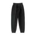 thumbnail image 1 of AherBiu Kids Boys Girls Sweatpants Workout Pants High Waisted Drawstring Trackpants Cinch Bottom Trousers(10-11 Years,Black), 1 of 5