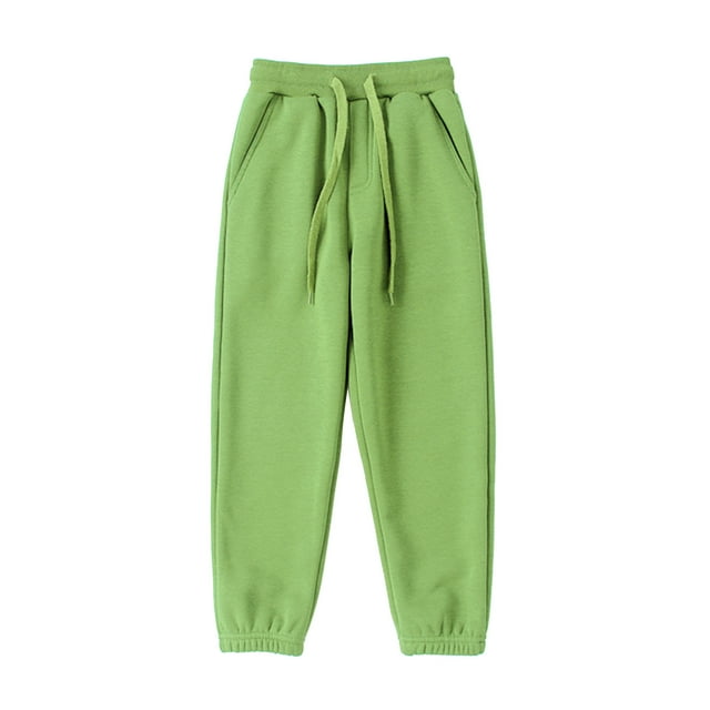 AherBiu Kids Boys Girls Sweatpants Workout Pants High Waisted Drawstring Trackpants Cinch Bottom Trousers