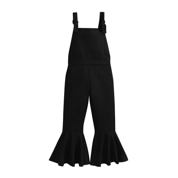 AherBiu Kids Clothes Girls Jumpsuits Sleeveless Suspenders Flare Pants Rompers with Adjustable Strap