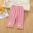 thumbnail image 1 of AherBiu Kids Clothes Toddler Girls Capri Pants Slim Fitted Stretchy Cotton Comfy 3/4 Legging Pants, 1 of 7
