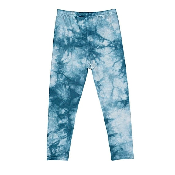 AherBiu Leggings for Girls Tie-Dye Elastic High Waisted Stretchy Bottom Legging Pants Comfy Slim Trousers