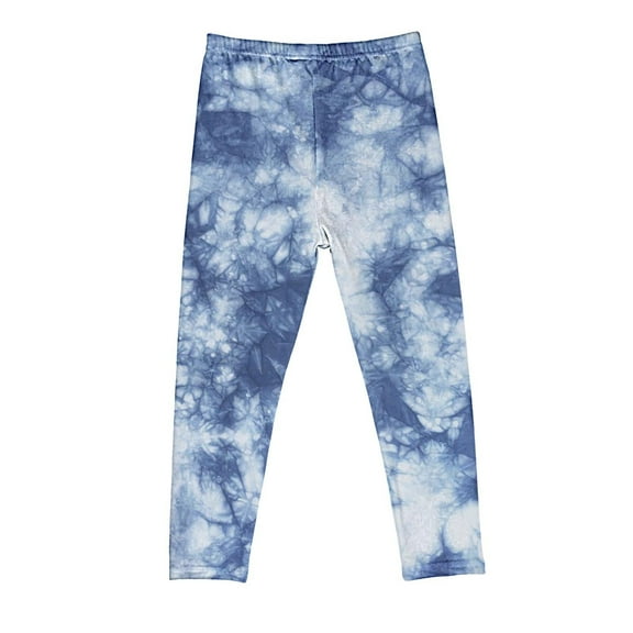 AherBiu Leggings for Girls Tie-Dye Elastic High Waisted Stretchy Bottom Legging Pants Comfy Slim Trousers