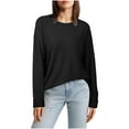 thumbnail image 1 of AherBiu Long Sleeve Tops for Women Casual Loose T Shirts Pullover Crewneck Basic Layer Top Tees Blouse, 1 of 7