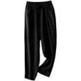 thumbnail image 1 of AherBiu Lounge Pants for Women Elastic Drawstring High Waisted Tapered Leg Summer Lightweigh Trousers, 1 of 4