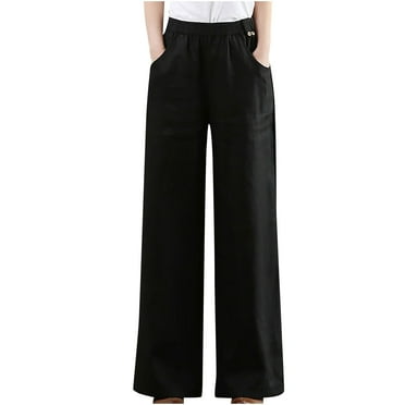 AherBiu Lounge Pants for Women High Waisted Straight Leg Summer Lightweight Solid Color Trousers