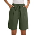 thumbnail image 1 of AherBiu Lounge Shorts for Women Elastic High Waisted Summer Casual Loose Lightweight Short Slacks with Pockets, 1 of 9