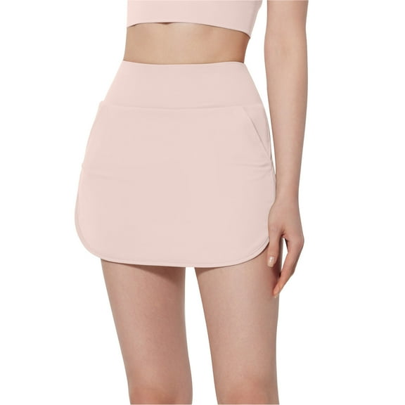 AherBiu Mini Skirts for Women 2 in 1 Skorts High Waisted Activewear Tennis Skirt Shorts with Pockets