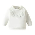 thumbnail image 1 of AherBiu Newborn Baby Clothes Girls Crewneck Sweatshirt Ruffle Long Sleeve Tops Infant Cute Pullover, 1 of 7
