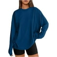 thumbnail image 1 of AherBiu Oversized Tops for Women Long Sleeve T Shirts Casual Loose Spring Fall Pullover Comfy Tees, 1 of 6