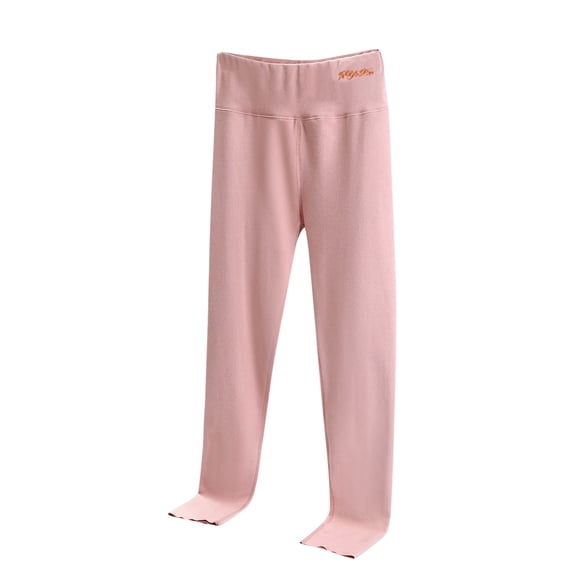 AherBiu Pajama Pants for Women Slim Fitted Bottom Legging Pants Elastic High Waisted Basic Layer Trousers