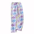 thumbnail image 1 of AherBiu Pajama Pants for Women Tie-Dye Print Drawstring Straight Leg Comfy Sleepwear Trousers with Pockets, 1 of 3