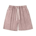 thumbnail image 1 of AherBiu Pajama Shorts for Women Drawstring High Waisted Wide Leg Comfy Lounge Sweatshorts Homewear with Pockets, 1 of 5