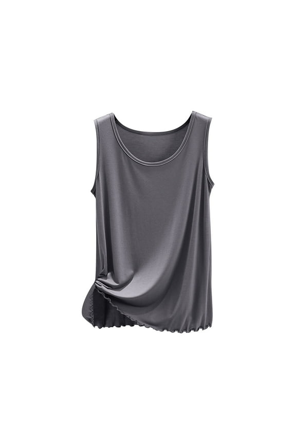 Pajama Tank Tops for Women Round Neck Sleeveless Summer Basic Comfy Top Tees Tshirts Camisole Sleepwear