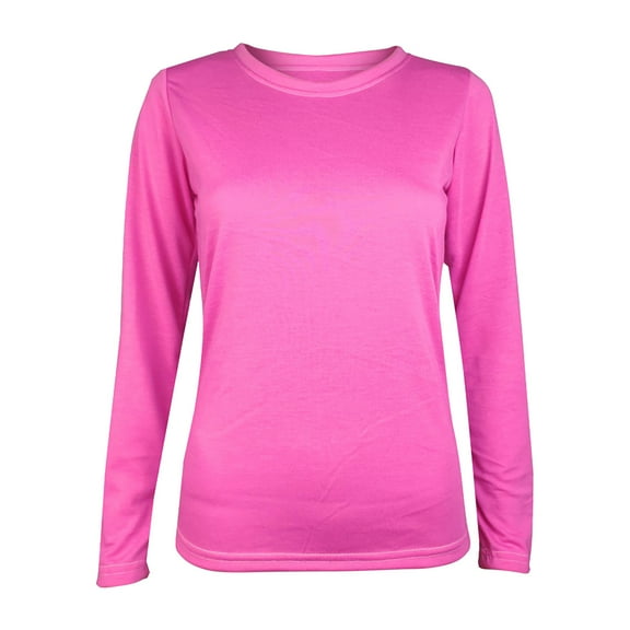 AherBiu Pajama Tops for Women Long Sleeve Comfy T Shirts Crewneck Basic Layer Tees Undershirts Plain Blouse