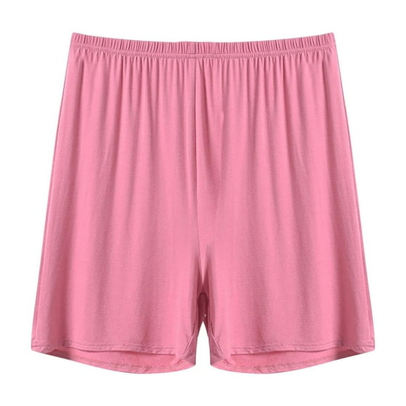 AherBiu Pajamas Shorts for Women Stretch Comfy Bottoms Shorts Elastic Waisted Sleepwear Pjs Shorts