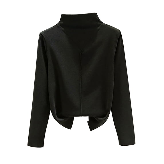 AherBiu Pajamas Tops for Women Long Sleeve Turtleneck Thermal Underwear Basic Layer Top Tees Undershirts