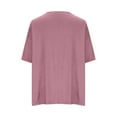 thumbnail image 1 of AherBiu Pajamas Tops for Women Shorts Sleeve Summer Casual Loose Comfy Soft V Neck Top Tees T-Shirts, 1 of 5