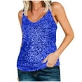 thumbnail image 1 of AherBiu Party Tank Tops for Women Sequin Sleevelees V Neck Sparkly Cami Shirts with Adjustable Strap, 1 of 7