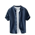 thumbnail image 1 of AherBiu Plus Size Button down Shirts for Women Short Sleeve Lightweight Summer Casual Tops Blouse, 1 of 5