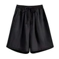 thumbnail image 1 of AherBiu Plus Size Denim Shorts for Women Lightweight Wide Leg High Waisted Summer Casual Jean Shorts, 1 of 2