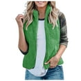 thumbnail image 1 of AherBiu Plus Size Fleece Vests for Women Zip up High Neck Fuzzy Sleeveless Jackets Coats Thermal Warm Outwear, 1 of 5