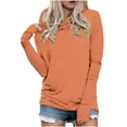 thumbnail image 1 of AherBiu Plus Size Hoodies for Women Long Sleeve Fitted Comfy Basic Activewear Pullover Tops T Shirts, 1 of 5