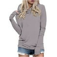thumbnail image 1 of AherBiu Plus Size Hoodies for Women Long Sleeve Fitted Comfy Basic Activewear Pullover Tops T Shirts, 1 of 5
