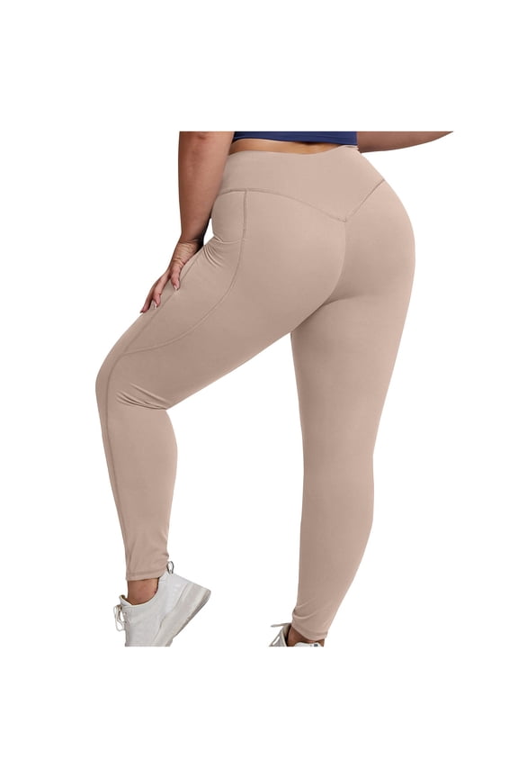 Plus Size Leggings for Women Yoga Pants Workout Athletic Gym Legging Stretchy Slim Fitted Bottoms