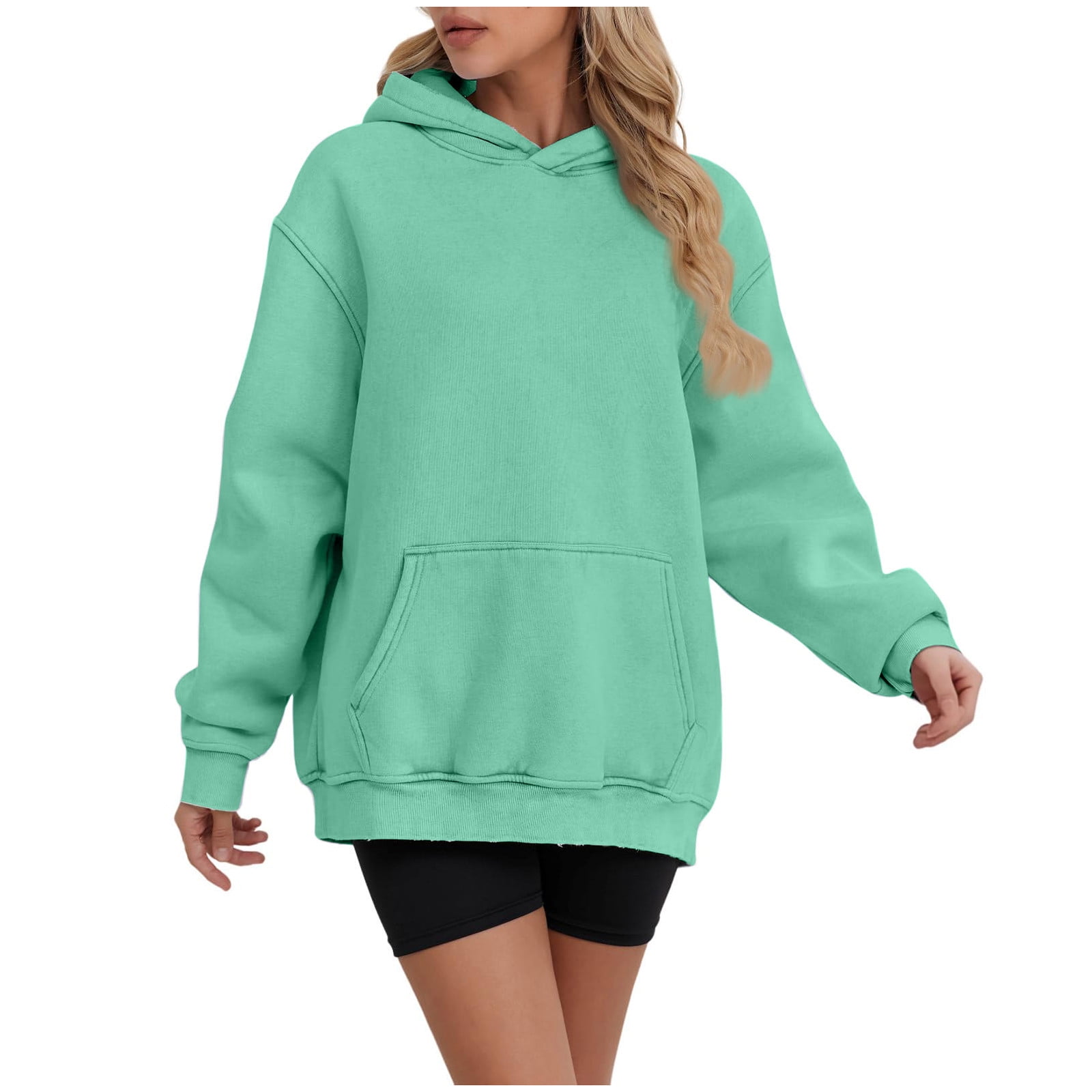 AherBiu Plus Size Sweatshirts for Women Fleece Lined Pullover Tops