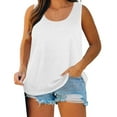 thumbnail image 1 of AherBiu Plus Size Tank Tops for Women Crewneck Summer Casual Loose Sleeveless Tshirts Basic Tees Tanks Camisole, 1 of 8
