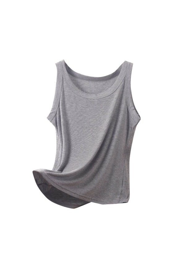 Plus Size Tank Tops for Women Pajamas Camisole Top Stretch Comfy Crewneck Sleeveless Basic Undershirt